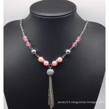 Colorful Pearl Sweater Necklace (XJW13753)